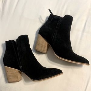 Black Zip Up Ankle Booties